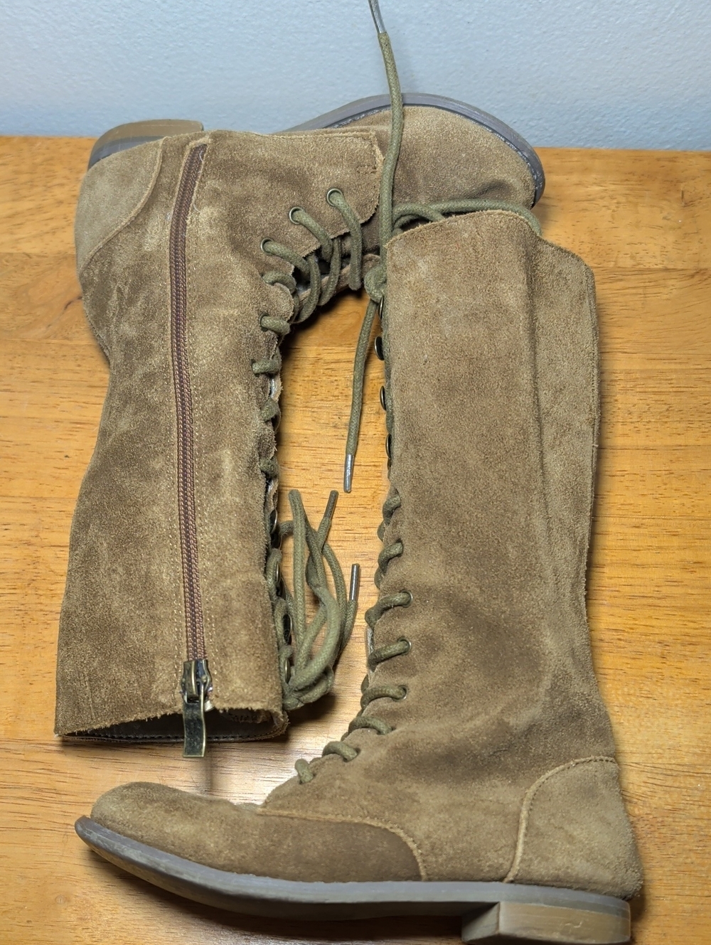 Joyfolie Indy Lace Up Boot Brown Suede Cottagecore Toddler Girls Size 11